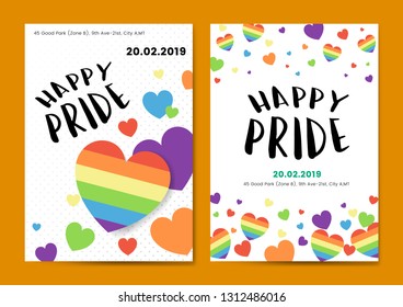 Happy pride day posters vector