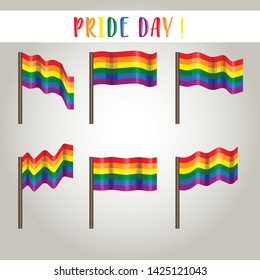 Happy Pride Day Rainbow Flag