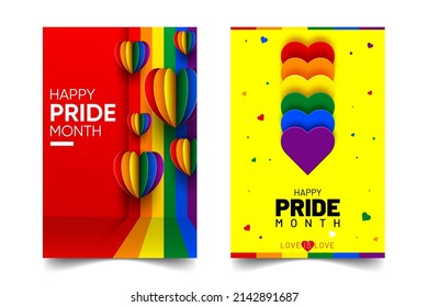 Happy Pride Day Social Media Post Template Design 