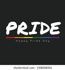 Happy Pride day vector Black background