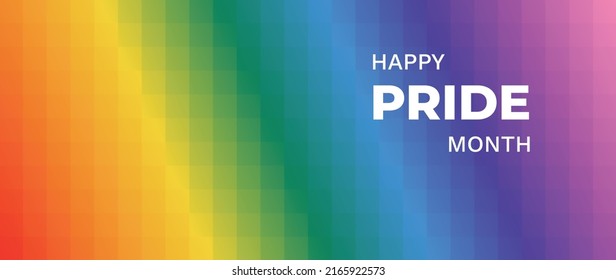 Happy Pride Month 2022 Background Vector. Gay And LGBT Banner And Wallpaper Design  For Gay Pride Month.