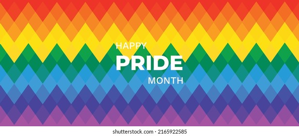 Feliz mes del orgullo 2022 Vector de fondo. Pancarta y diseño de fondo gay y LGBT para el Mes del Orgullo Gay.