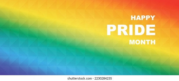 Happy pride month. Pride abstract background in mesh vector art file.