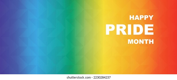 Happy pride month. Pride abstract background in mesh vector art file.