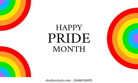 Happy pride month. Abstract rainbow design. Love is love, rainbow flag, lgbt pride. June 2024. Background template. Human rights and tolerance