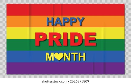 Happy pride month banner template vector illustration.
