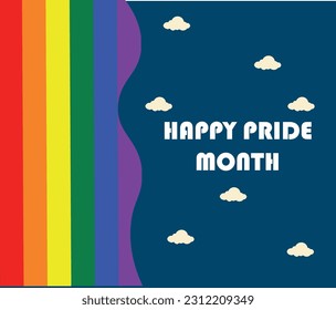 vector del mes de orgullo feliz