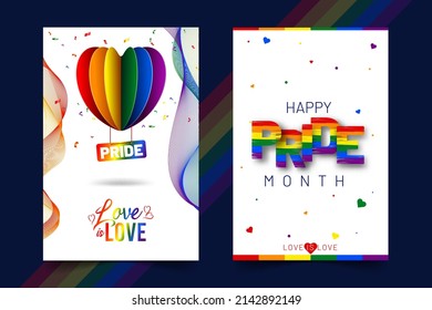 happy pride month creative social media post template design
