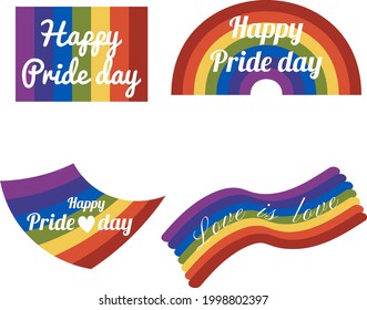 Feliz mes del orgullo. diseño para banner, pegatina