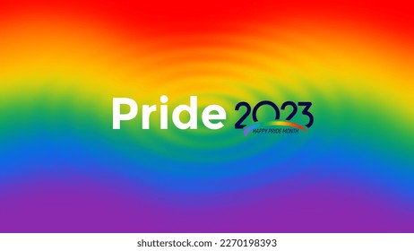 Happy pride month  Gradient Background and LGBTQ Pride Flag Colours  Banner and LGBT Flag Wave  Abstract background in mesh vector art file  Pride Rainbow Flag Wave Design Element 
