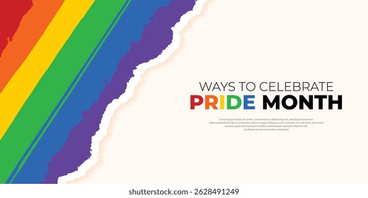 Happy pride month social media wishes or greetings post vector design 