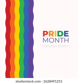 Happy pride month social media wishes or greetings post vector design 