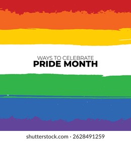 Happy pride month social media wishes or greetings post vector design 