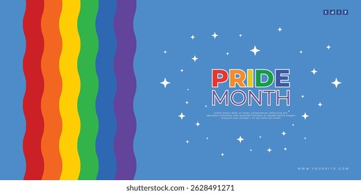 Happy pride month social media wishes or greetings post vector design 