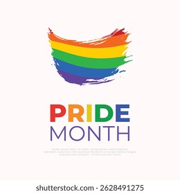 Happy pride month social media wishes or greetings post vector design 