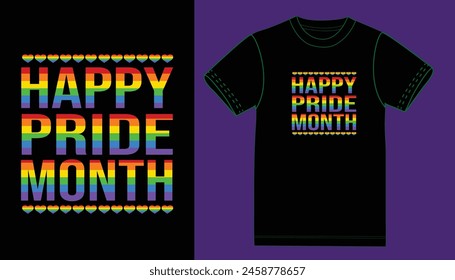 Happy Pride Monat T-Shirt Design..eps4