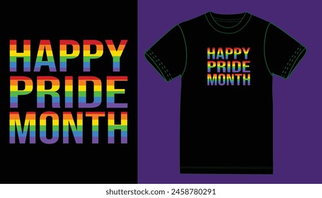 Happy pride month t shirt design..eps5eps.