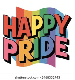 happy pride month in vector
