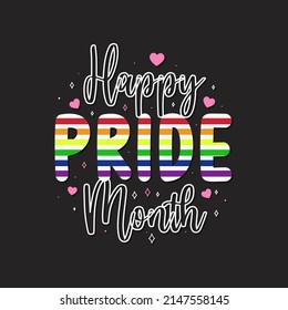 Happy Pride month vector. Celebration of pride. Celebrate LGBTQ Pride Month. international day