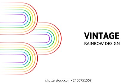 Happy pride month. Vintage rainbow design, blended lines. Love is love, rainbow flag, lgbt pride. June 2024. Background template. Human rights and tolerance	
