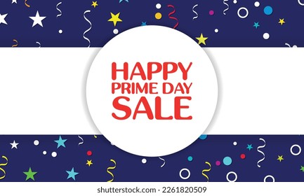 happy prime day sale . Design suitable for greeting card poster and banner