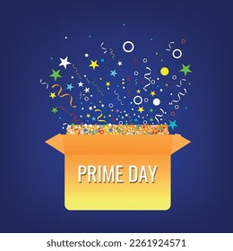 happy prime day sale . Design suitable for greeting card poster and banner