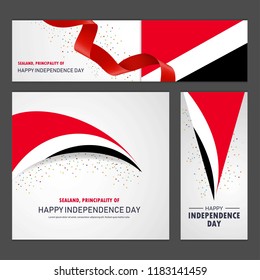 Happy Principality of Sealand independence day Banner and Background Set