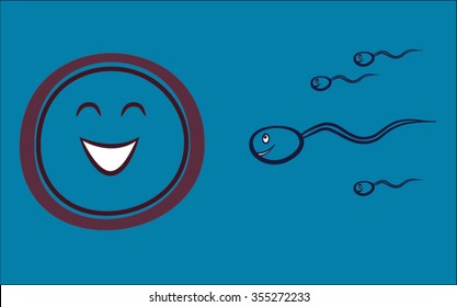 Happy Procreation, egg and sperms