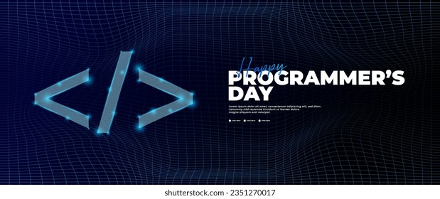 happy programmers day banner in modern style