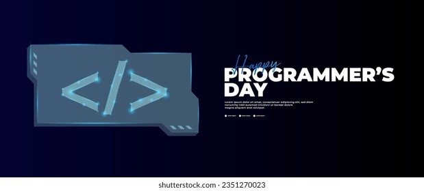 banner de feliz día de programadores de estilo moderno