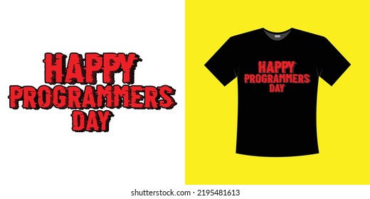 Happy Programmers Day Logo Design . Logo Design For T Shirt