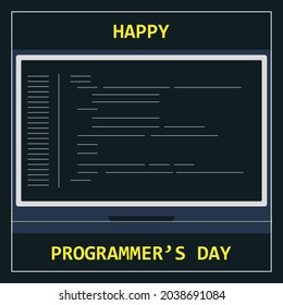 Happy Programmer's Day template background. vector illustration for web and printing isolated