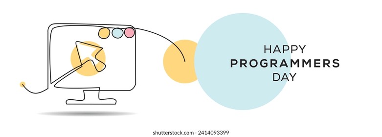 Happy programmers day, Vector illustration.