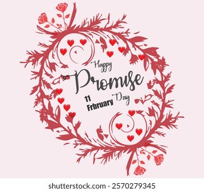 Happy Promise Day with plastic effect
