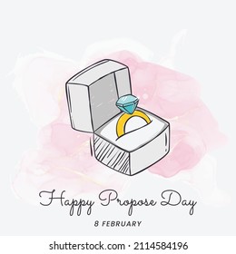 Happy Propose Day, Vector Illustration Design.