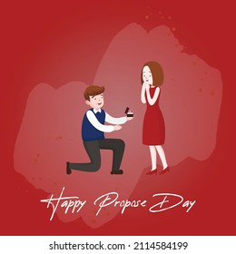 Happy Propose Day, Vector Illustration Design.