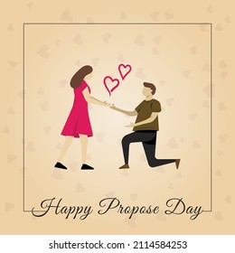 Happy Propose Day, Vector Illustration Design.