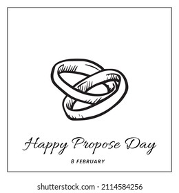 Happy Propose Day, Vector Illustration Design.