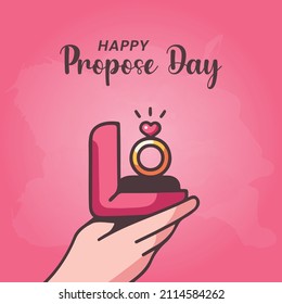 Happy Propose Day, Vector Illustration Design.