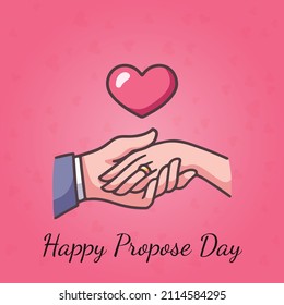 Happy Propose Day, Vector Illustration Design.