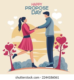 Happy propose day vector illustration design