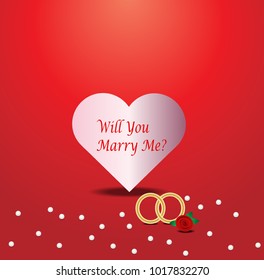 Happy Propose Day wishing card - vector illustration