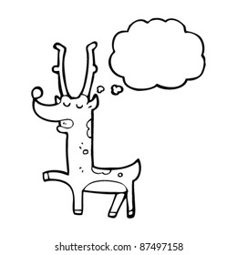 happy proud reindeer cartoon
