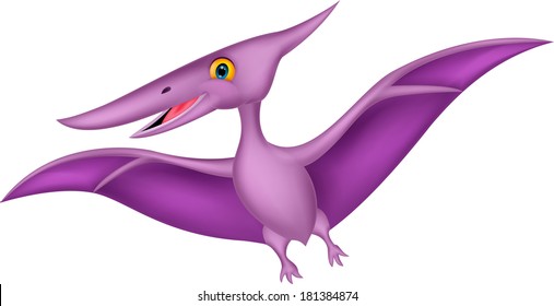 Happy Pterodactyl Cartoon