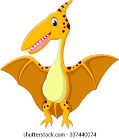 Happy pterodactyl cartoon of illustration
