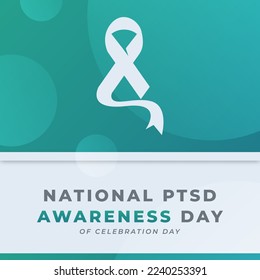 Happy PTSD Awareness Day Celebration Vector Design Illustration for Background, Poster, Banner, Advertising, Greeting Card