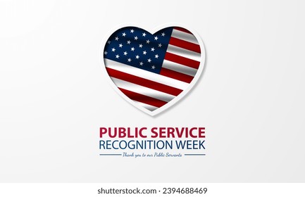 Happy Public Service Recognition Week Hintergrund Vektorgrafik