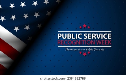 Happy Public Service Recognition Week Background Vector Illustration