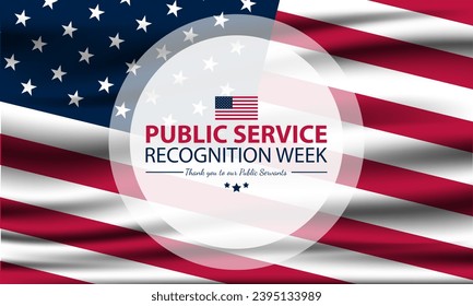 Happy Public Service Recognition Week Background Vector Illustration