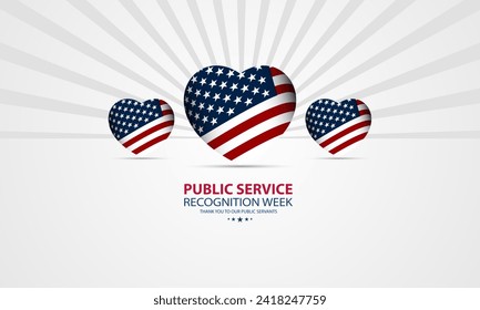 Happy Public Service Recognition Week Background Vector Illustration